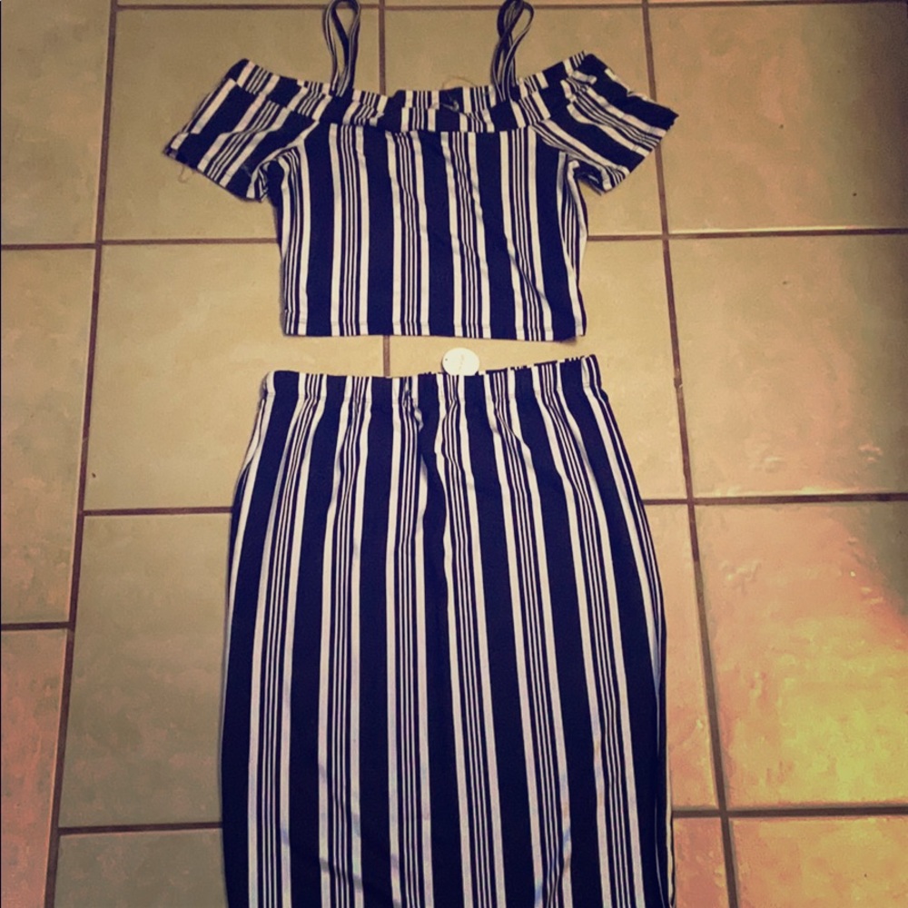Black and white two piece